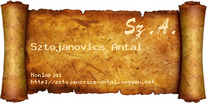 Sztojanovics Antal névjegykártya